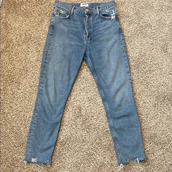 Agolde Nico HighWaist ButtonFly Distressed Jeans A093D-3002 Organic Cotton. 28 - Picture 5 of 15